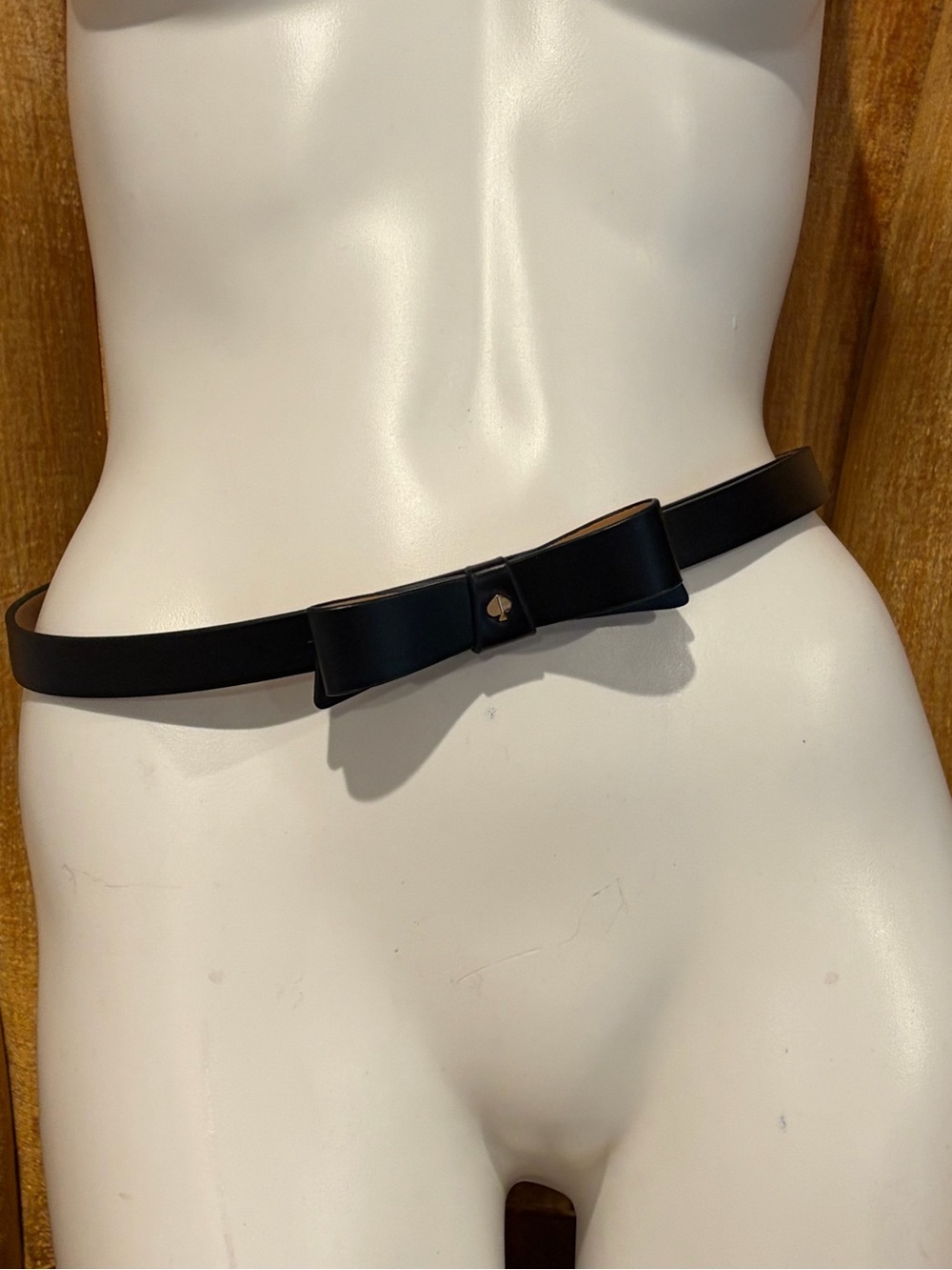 kate spade Black Bow Vegan Leather Belt Cincher
